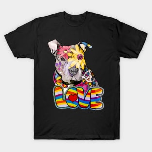 Peace love and pitbulls T-Shirt